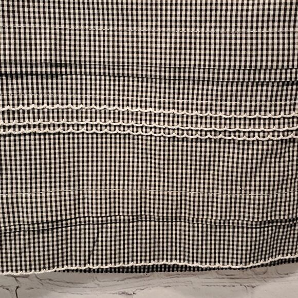 Christopher & Banks black and white gingham plaid cotton skirt - Picture 2 of 5